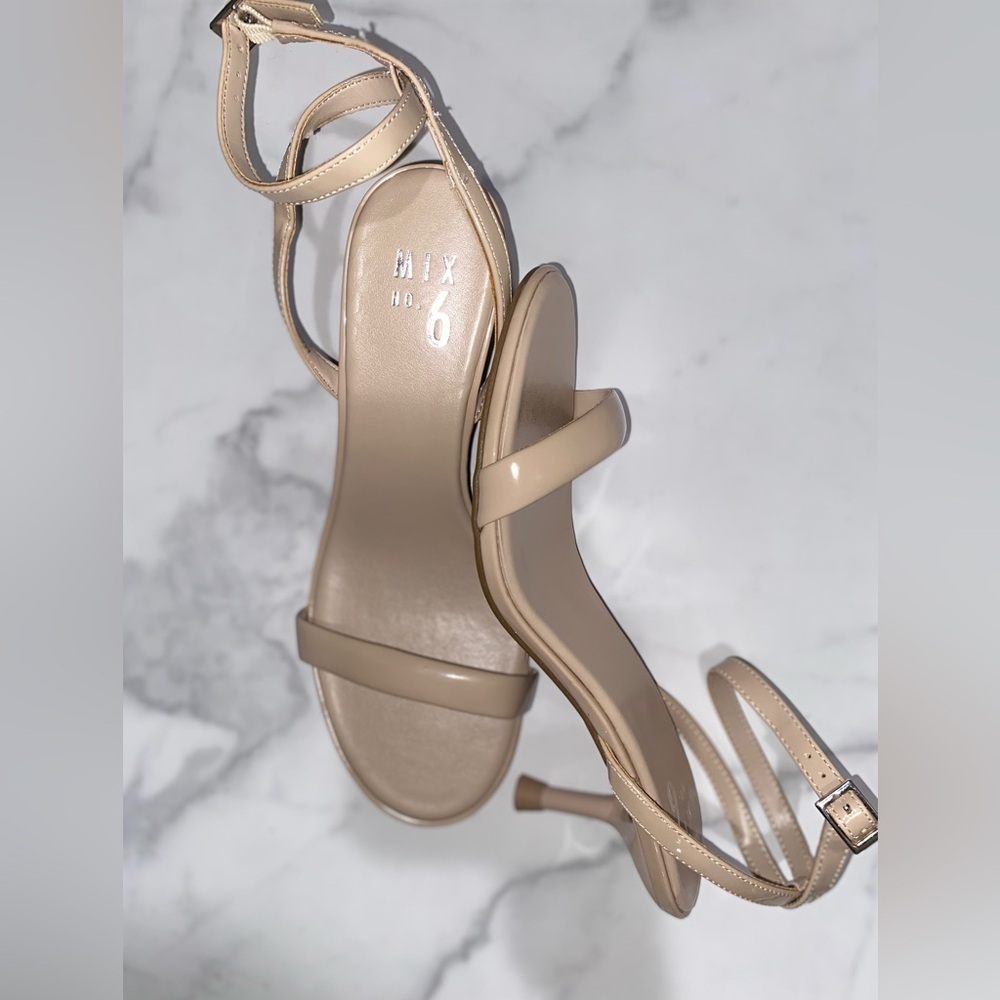 Size 8 - Mix No. 6 Tayla Nude Strappy Heels